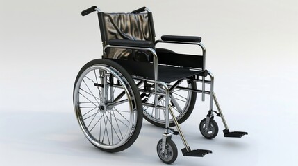 Fototapeta premium wheelchair isolation on white background, AI Generative