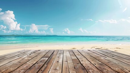 Fototapeta premium Wooden planks on the beach