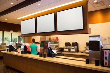 Digital menu screen restaurant customer.