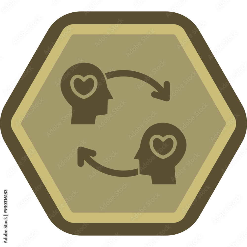 Sticker Empathy Vector Icon Design