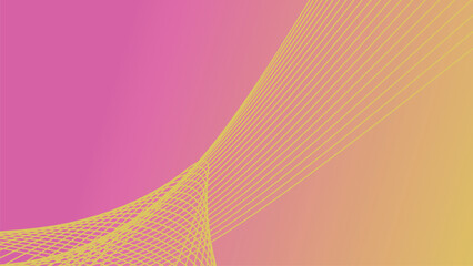 Abstract glowing wave lines on gradient background. Dynamic modern wavy pattern design. Modern Futuristic technology concept flowing wavy thin lines.