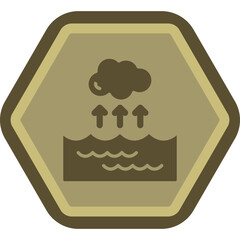 Water Vapor Vector Icon Design