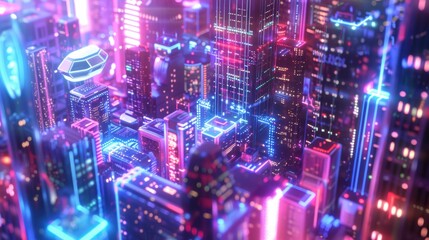 a virtual playground in this vibrant, futuristic city, perfect for gamers and tech enthusiasts seeking a visually stunning experience.