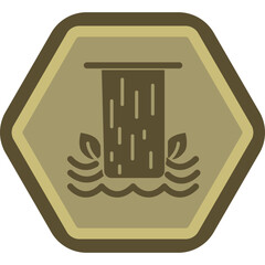 Waterfall Vector Icon Design