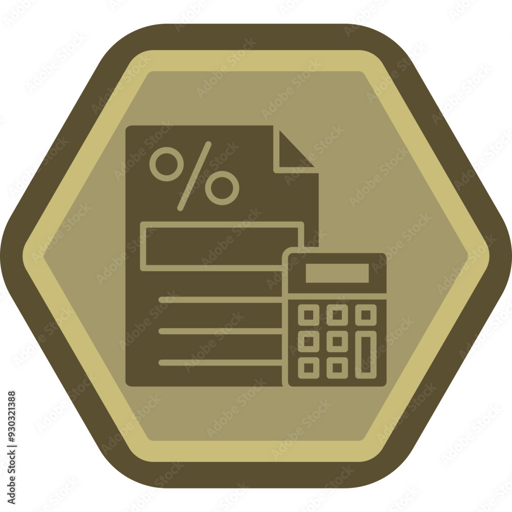 Wall mural accounting icon design