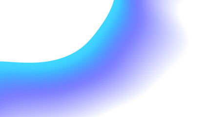 Blurred transparent gradient background. Elegant blue wavy line on Transparent png overlay background