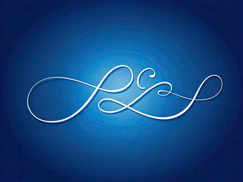 A stylized, modern, blue background with a single, flowing, cursive script, conveying ease, simplicity, and artistic expression, ideal for creative and inspirational projects.
