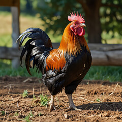 rooster in the farm