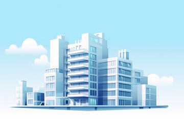 Cityscape with buildings