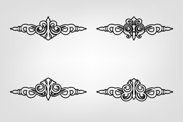 Classic Vintage Baroque Victorian Frames Separator Elements Classic Wedding Invitation