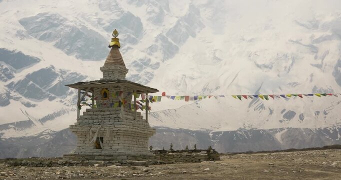 ancient mountain monastery  in Tibet or nepal