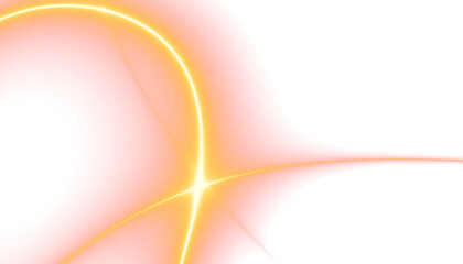 Energy lines with transparent gradient background. Elegant yellow and peach colours wavy line on Transparent png overlay background