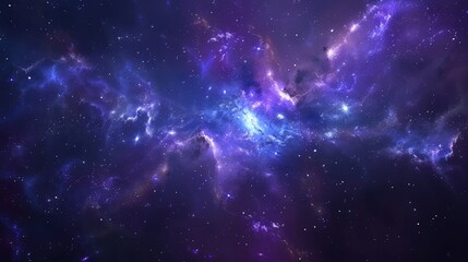 Obraz premium Purple Nebula in Space