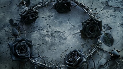 Dark Floral Gothic Wreath