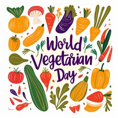 Colorful Fruits and Vegetables for World Vegetarian Day
