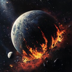 Fiery Destruction of a Planet