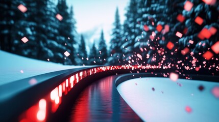 A digital display showcasing a timeline of the brand milestones and expansion, illustrating its journey of growth.