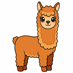 Alpaca art vector illustration