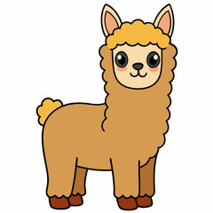 Alpaca art vector illustration