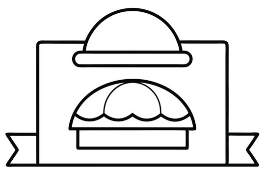recommend clip art: Restaurant icon line art vector illustration