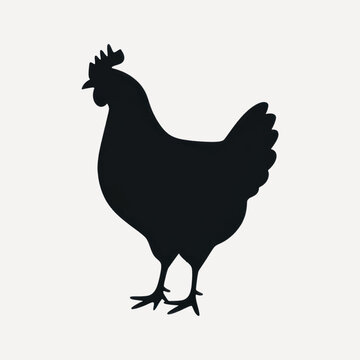 recommend clip art: Silhouette chicken farm animal design