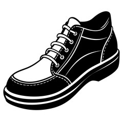 Shoe cartoon isolated on white, shoe vector illustration, pair of shoes vector art, pair of shoes silhouette, Animal icon, shoes line art, eps