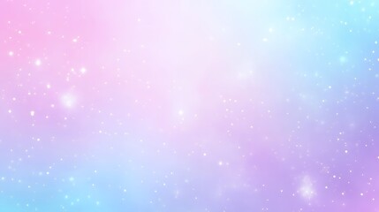 A dreamy pastel cosmic background with stars, creating a serene and whimsical atmosphere.