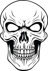Fototapeta premium skull silhouette vector face
