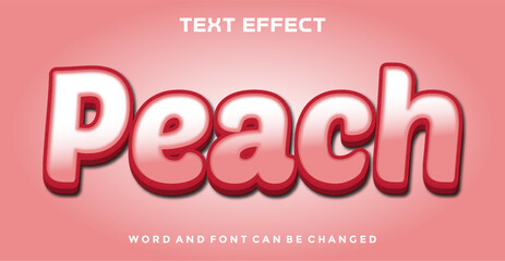 Peach editable text effect