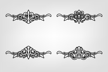 Classic Vintage Baroque Victorian Frames Separator Elements Classic Wedding Invitation