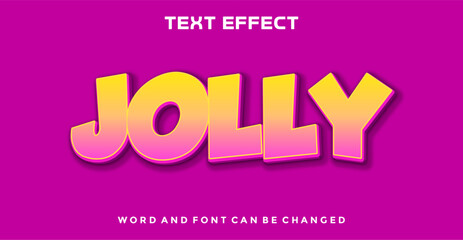 Jolly  editable text effect