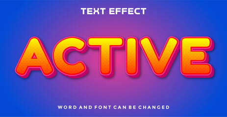 Active  editable text effect