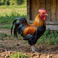 rooster in the garden