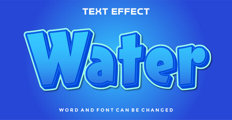 Water editable text effect