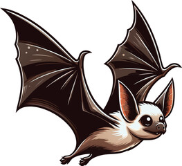 Cute bat vector cartoon illustration