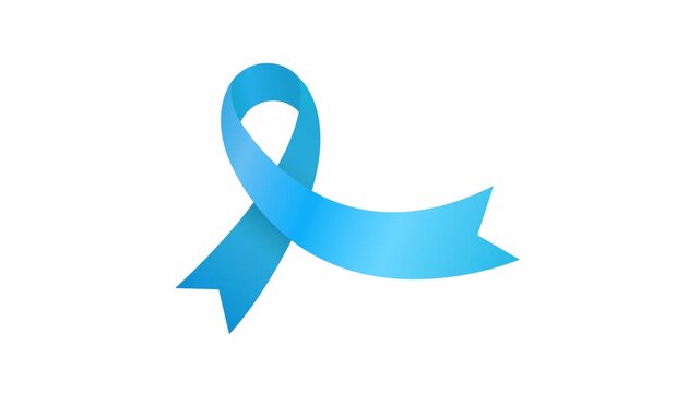 Prostate Cancer Awareness Ribbon. Transparent background with alpha channel

