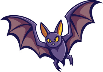 Fototapeta premium Cute bat vector cartoon illustration