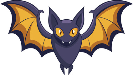 Cute bat vector cartoon illustration