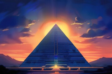 the AI Image Generator, Ancient pyramids, a mysterious civilisation, and a magical setting.