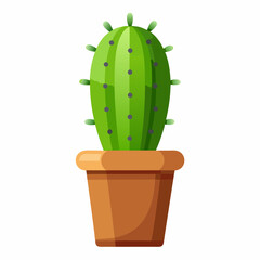 Cactus in a pot art vector illustration