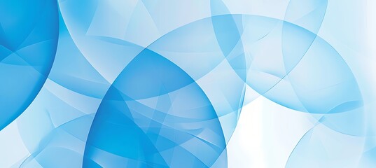 An Abstract Monochromatic Sky Blue Background with Overlapping Parabolas