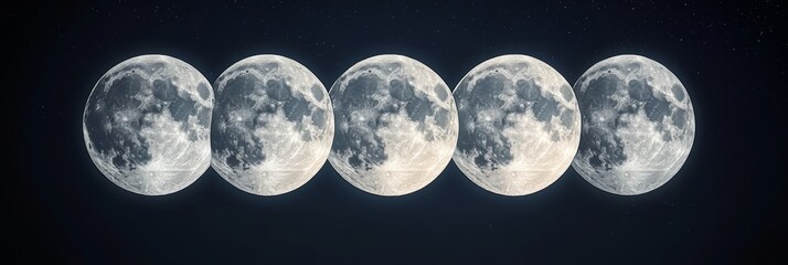 Obraz premium Moons appear full when they are positioned between the Sun and Earth at their fullness