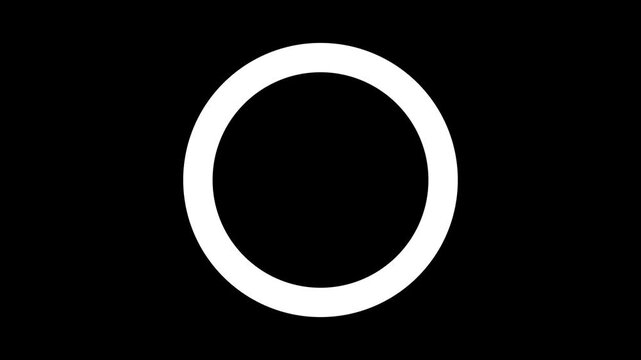 シンプルなマルの描画アニメーション（３種類）白