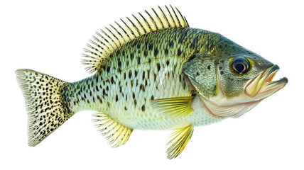 Fishing crappie fish isolated on white background food for diner 