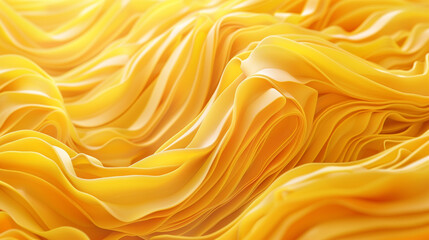 Fototapeta premium Spaghetti abstract geometric pattern. A yellow background with a yellow line that is curvy and wavy 