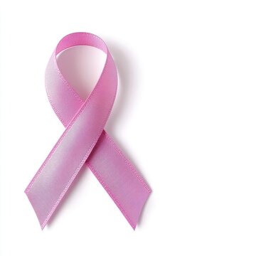 recommend clip art: Simple pink ribbon outline on a white background, Breast Cancer Awareness Month, clean and subtle support