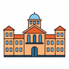 Clipart depicting a building art vector illustration