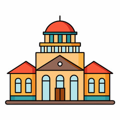 Clipart depicting a building art vector illustration