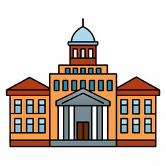 Clipart depicting a building art vector illustration