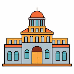 Clipart depicting a building art vector illustration